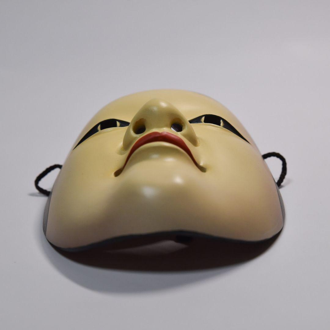 能面 小面 人間国宝長沢氏春作 能面袋付き 美品(G12)