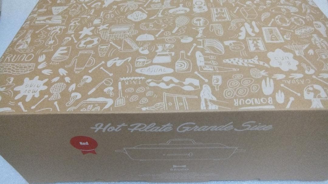 BRUNO ホットプレートグランデサイズ レッドBOE026-RD