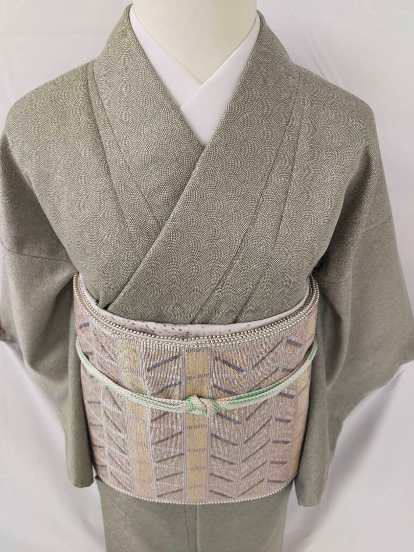 【お茶席用に】★★新品未使用　洗える江戸小紋(ポリ100%)Mサイズ★★