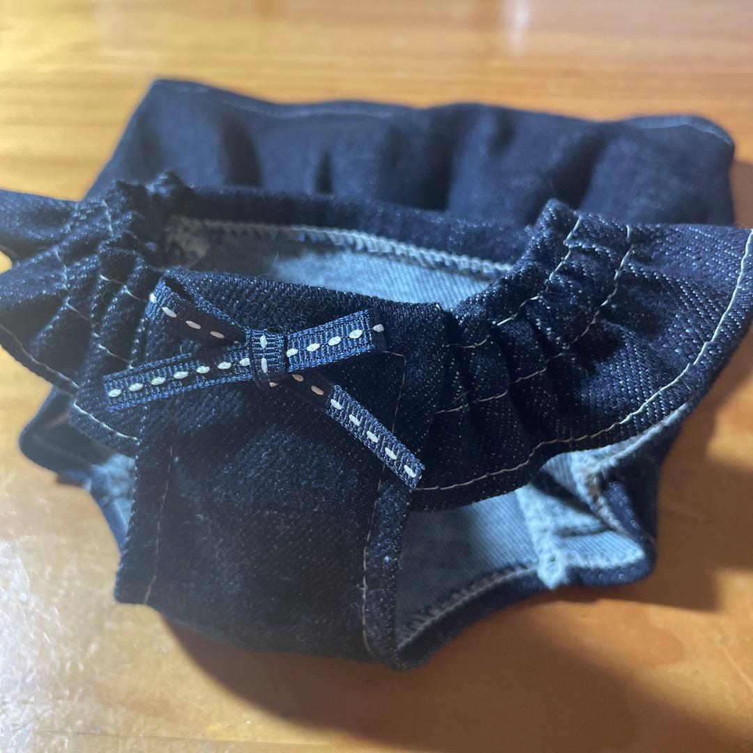 ハンドメイド犬服　ストレッチデニムワンピ★デザイン変更不可です。