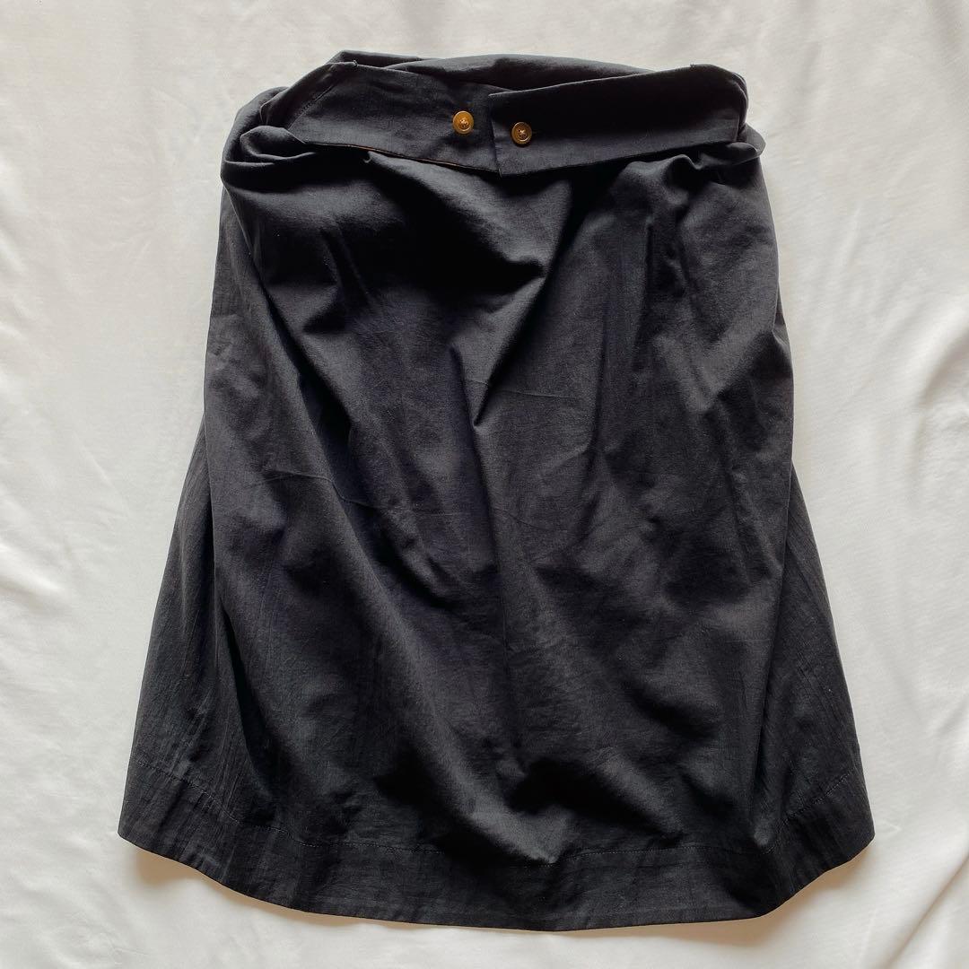 【極美品】Vivienne Westwood　変形スカート　チェック　リボン　黒