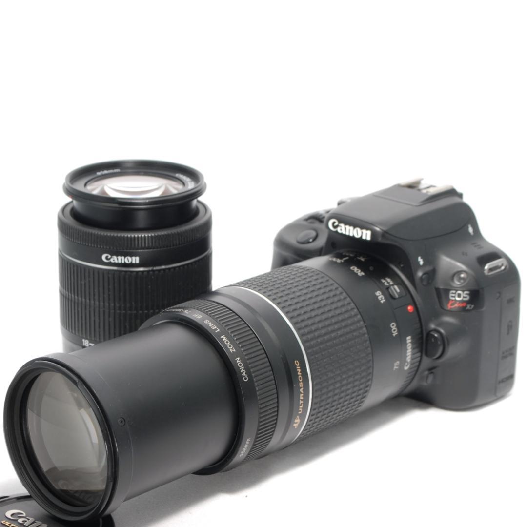 ✨Canon kiss X7✨Wレンズ✨高速手振れ補正＆超望遠✨軽量✨一眼レフ