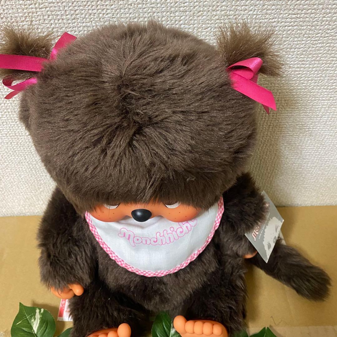 希少　新品タグ付き　やわらかモンチッチ ぬいぐるみ女の子 ツインテール Lサイズ