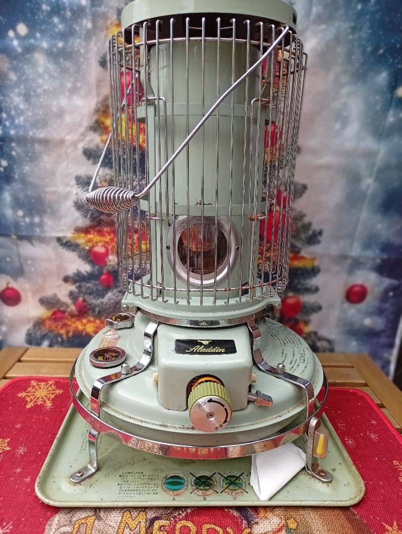 アラジン メン テナンス済。純正芯交換済。取り扱い説明書。グリーン