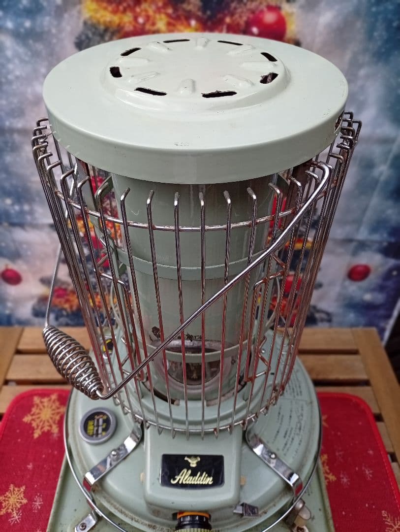 アラジン メン テナンス済。純正芯交換済。取り扱い説明書。グリーン