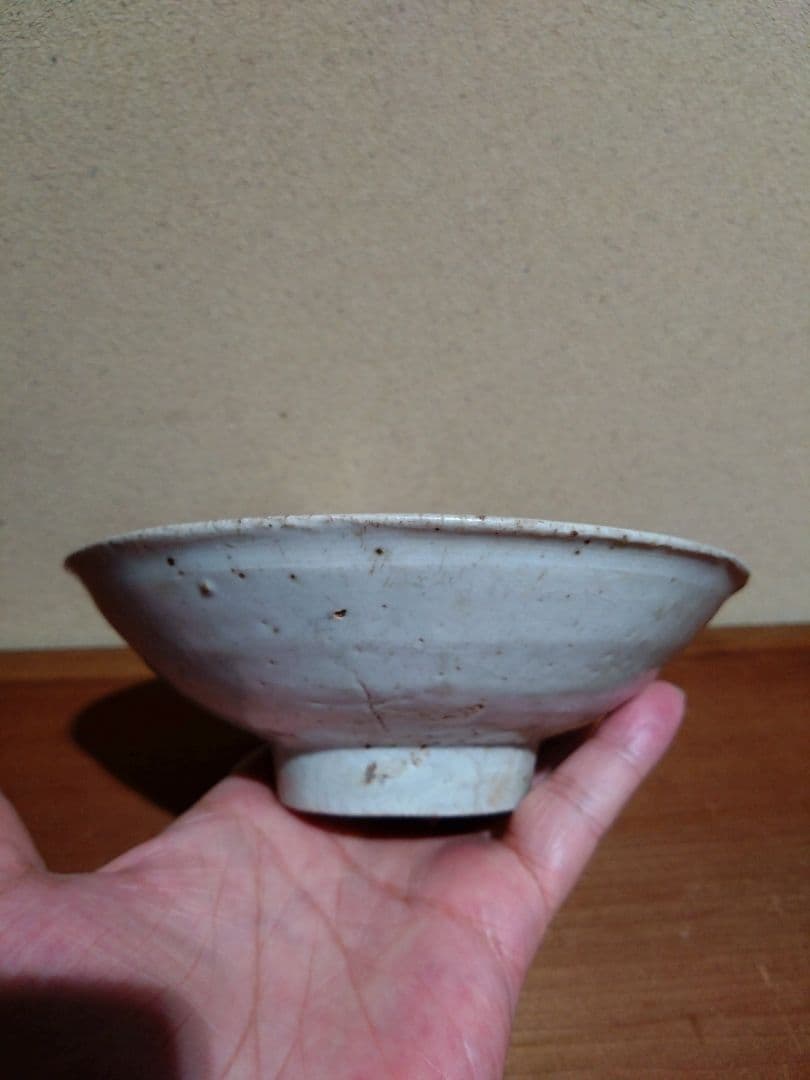 珠光青磁 平茶碗 米色青磁