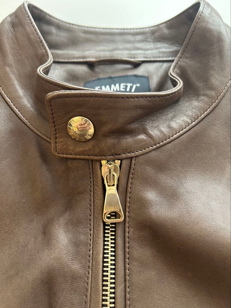 EMMETI JURI サイズ50 ラムナッパレザー　ライダースジャケット