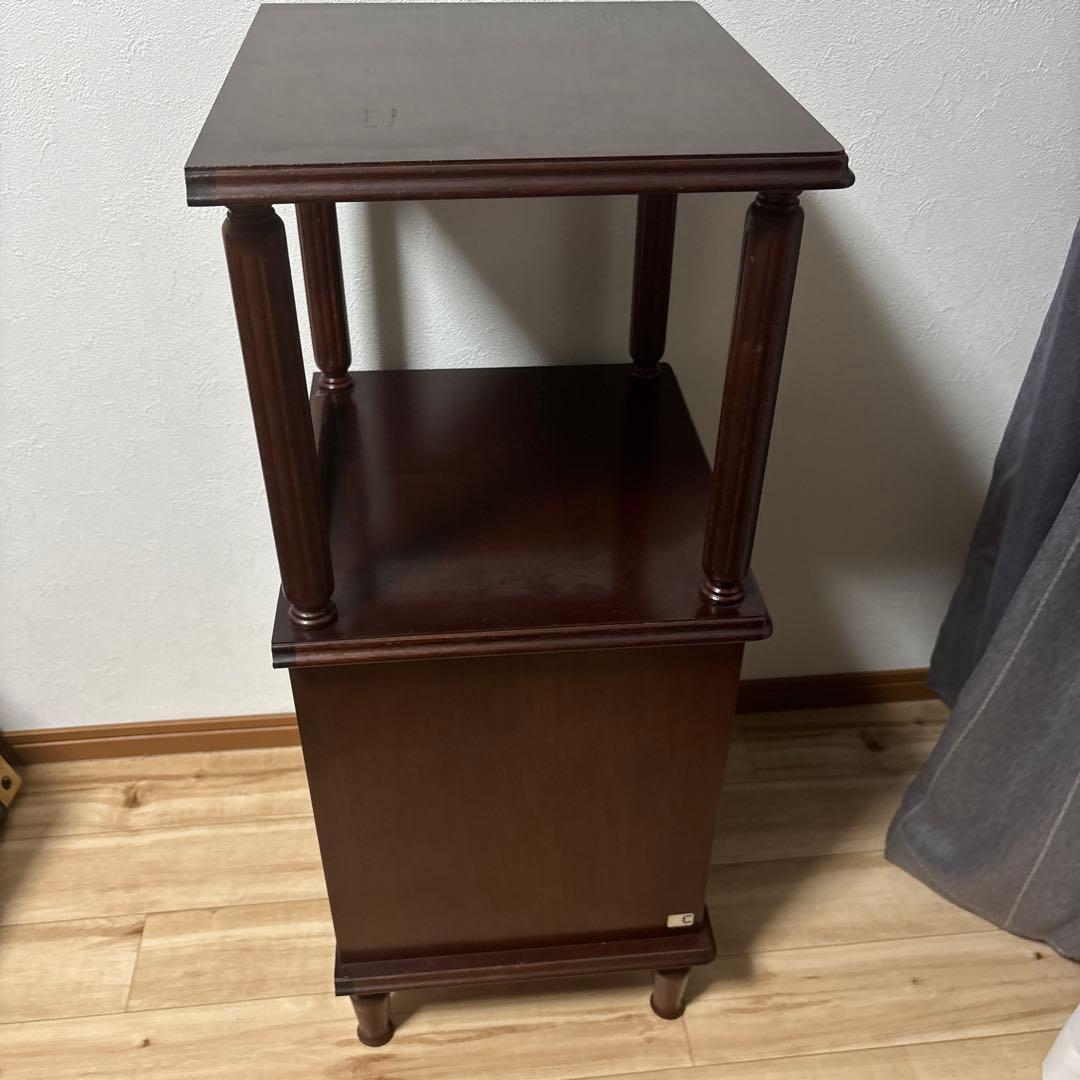 アヤノクラフト　3段引き出し付き　アンティーク　サイドテーブル　木製　最安値