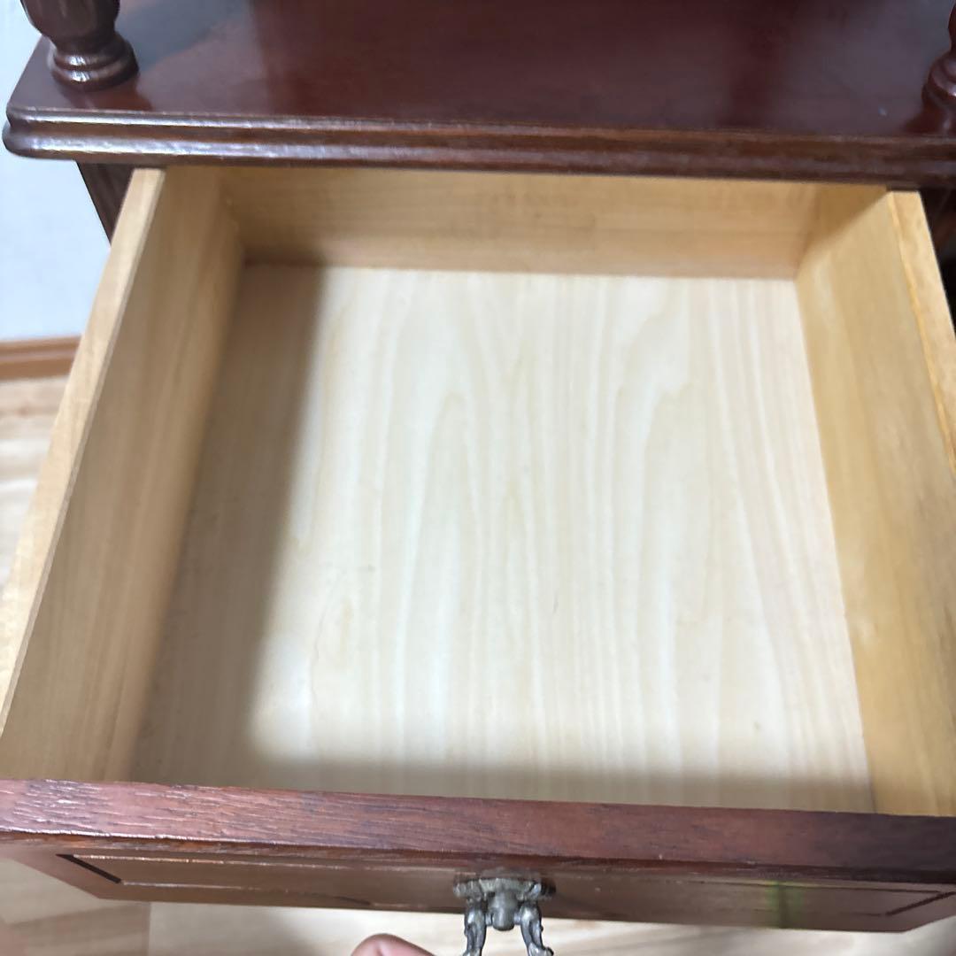 アヤノクラフト　3段引き出し付き　アンティーク　サイドテーブル　木製　最安値