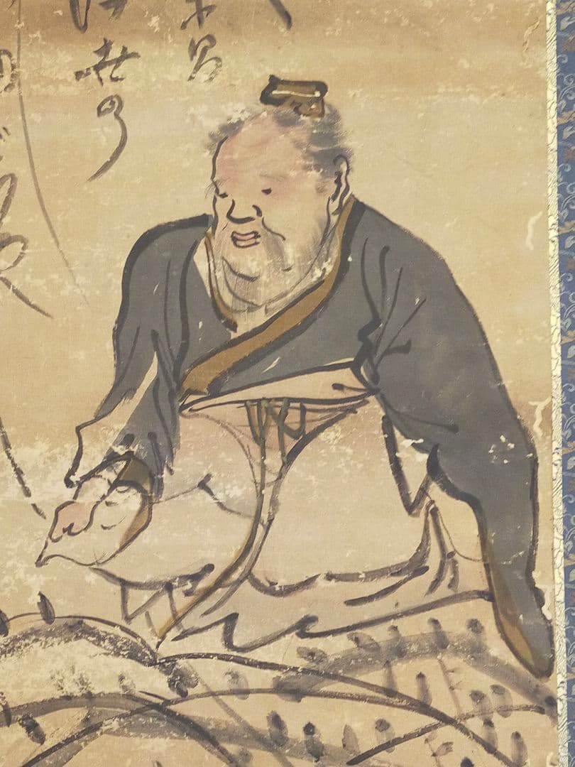 ♥【模写】　掛軸　与謝蕪村　人物　桐箱付き　掛け軸　骨董品