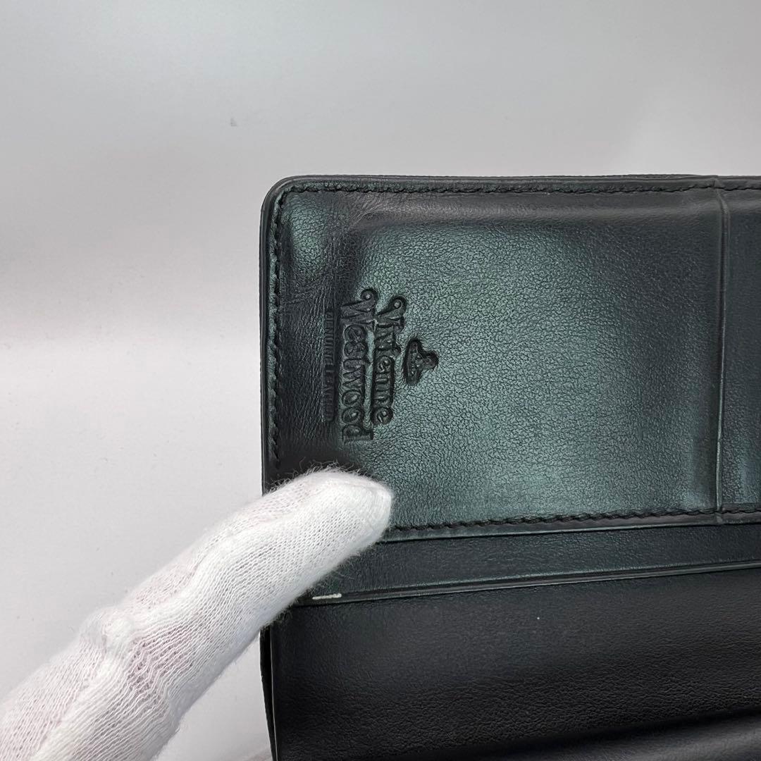 vivienne westwood 二つ折り財布　ディアマンテ　ハート　ブラック