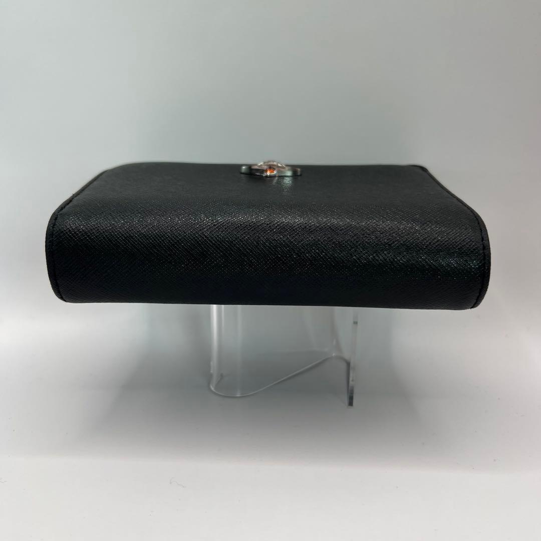 vivienne westwood 二つ折り財布　ディアマンテ　ハート　ブラック