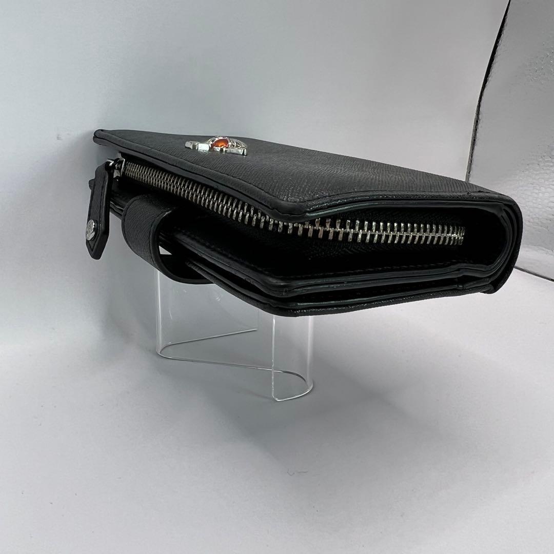 vivienne westwood 二つ折り財布　ディアマンテ　ハート　ブラック