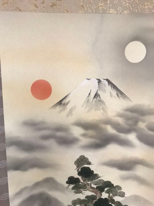 長生之図(ながいきのず) 掛け軸　190×54センチ