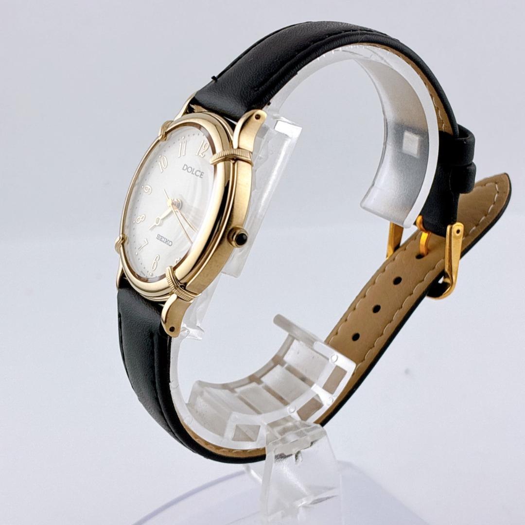 【美品/希少/電池交換済】SEIKO　DOLCE　腕時計　新品ベルト　ゴールド