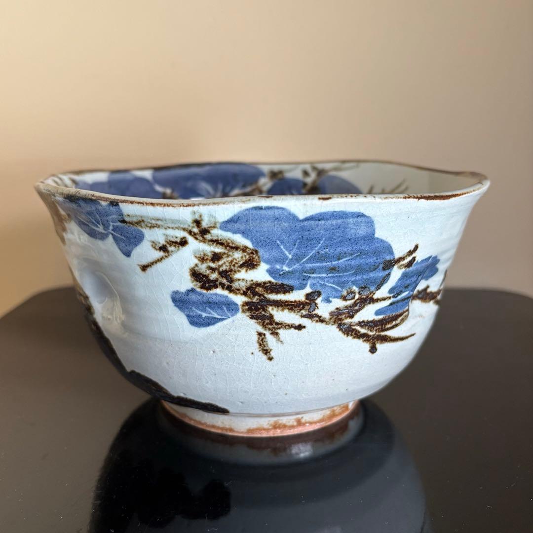 京焼名工 五代 清風与平造 瑞松 鉢 茶道具 菓子鉢 盛鉢 共箱 共布付き