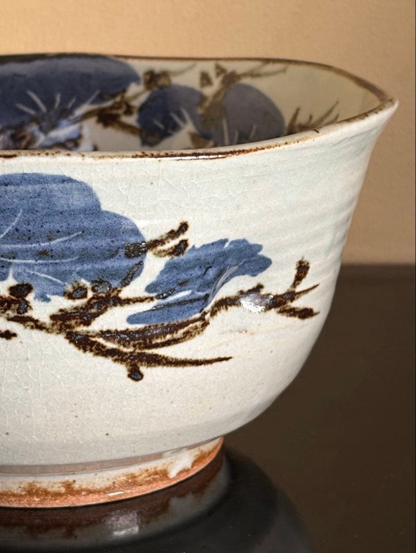 京焼名工 五代 清風与平造 瑞松 鉢 茶道具 菓子鉢 盛鉢 共箱 共布付き