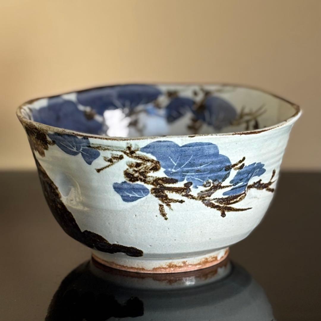 京焼名工 五代 清風与平造 瑞松 鉢 茶道具 菓子鉢 盛鉢 共箱 共布付き