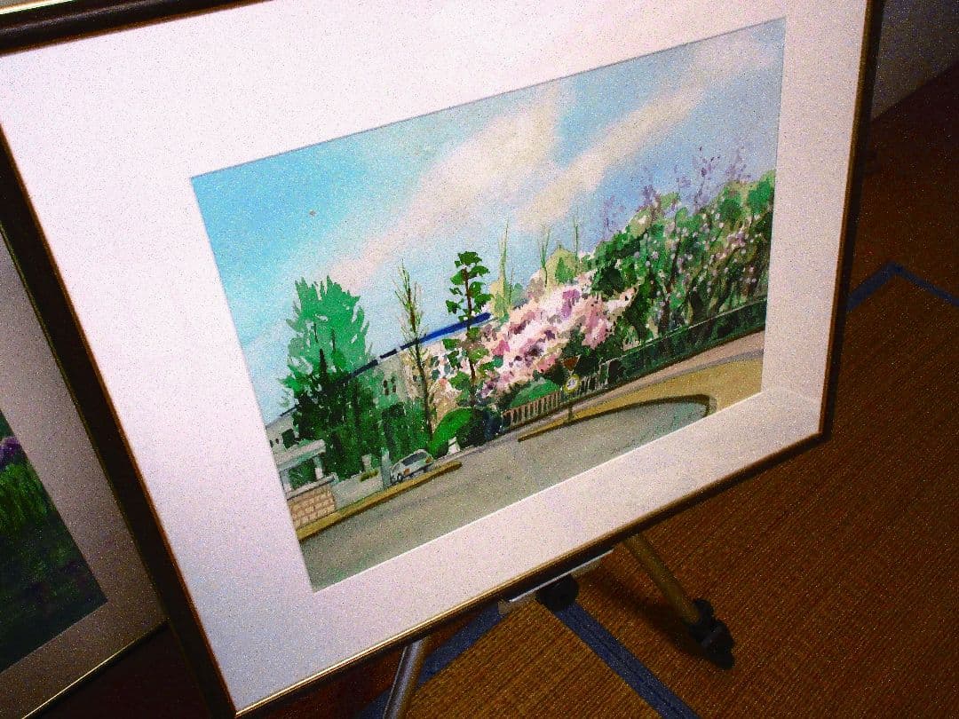 防衛大学正門(水彩画 額装済み)