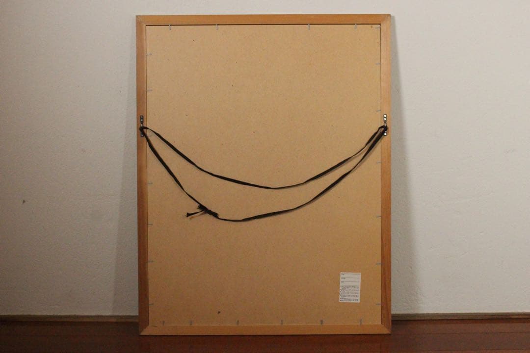 No4713額装　印刷　F.NERi 水彩画　花　花瓶　静物画　絵画　送料無料