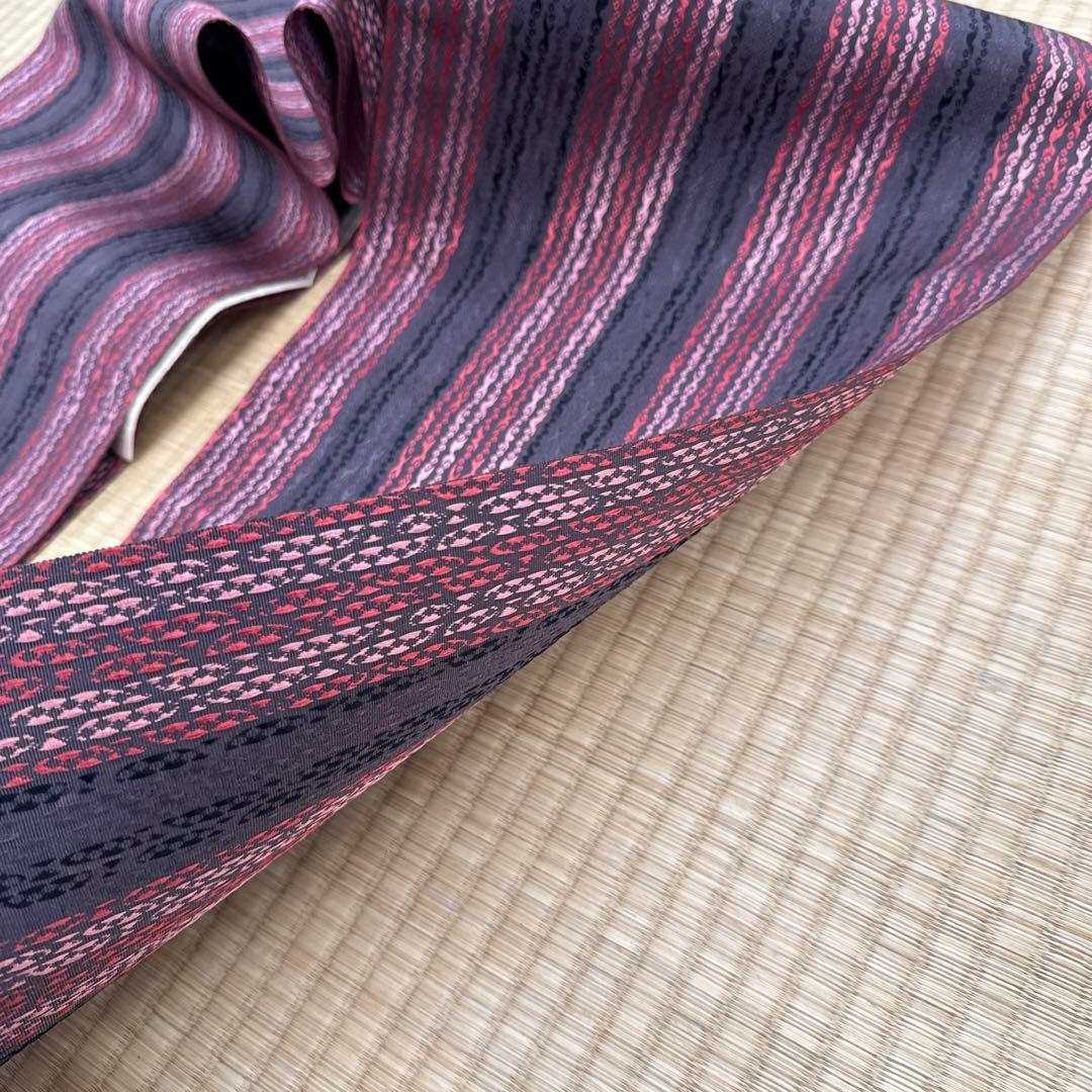 博多織名古屋帯　反物　松居特撰手織り　繻子織