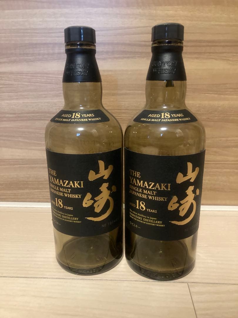 山崎 18年 シングルモルトウイスキー 空ボトル12本セット