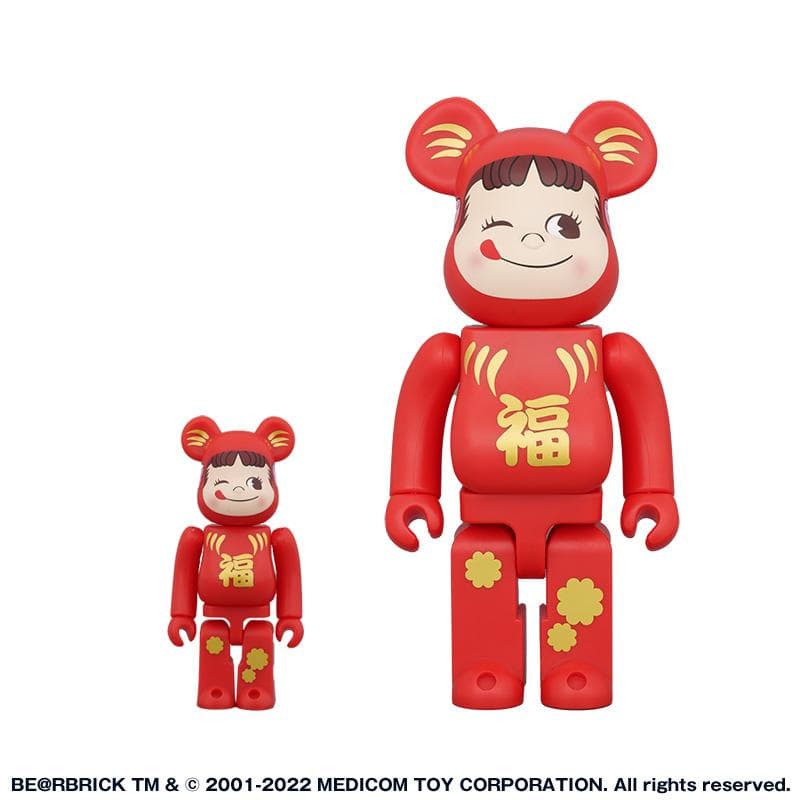 新品✨BE@RBRICK 達磨 ペコちゃん & ポコちゃん 100%&400%