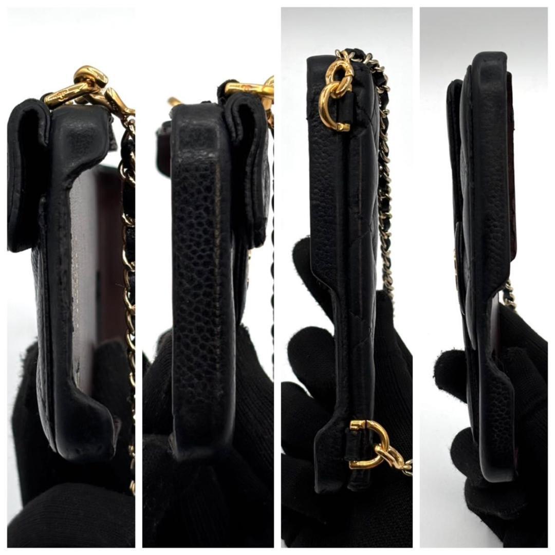 美品 シャネル iPhone14Pro スマホケース キャビアスキン マトラッセ