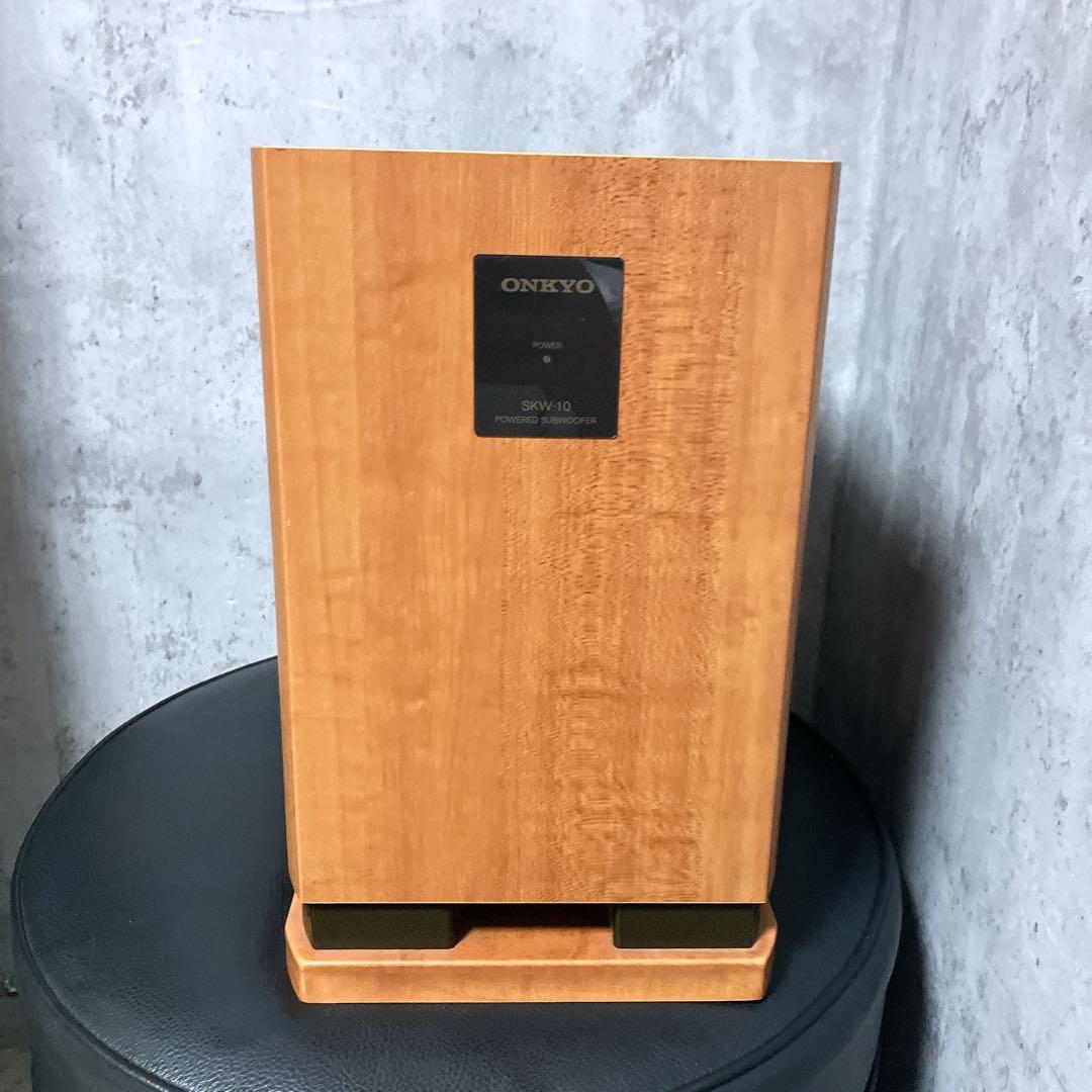 【美品】ONKYO サブウーファー SKW-10 木目
