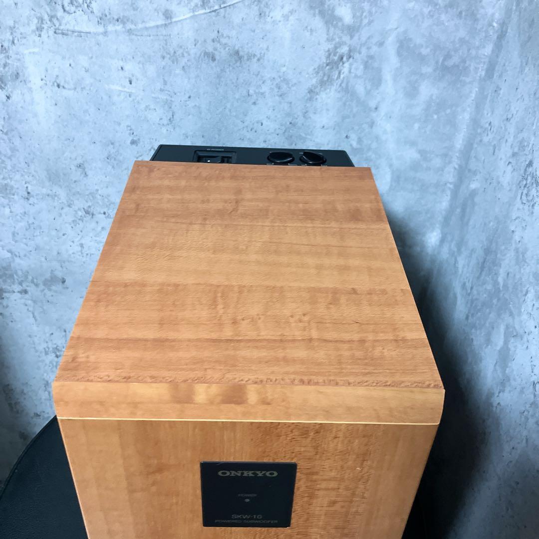 【美品】ONKYO サブウーファー SKW-10 木目