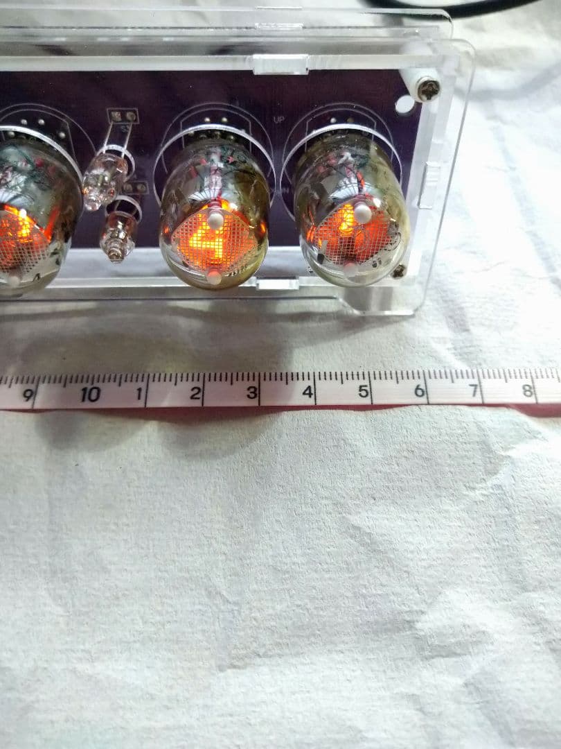 メ*6様 ニキシー管時計 IN-2 6球 完成品 アクリルケース入 送料込