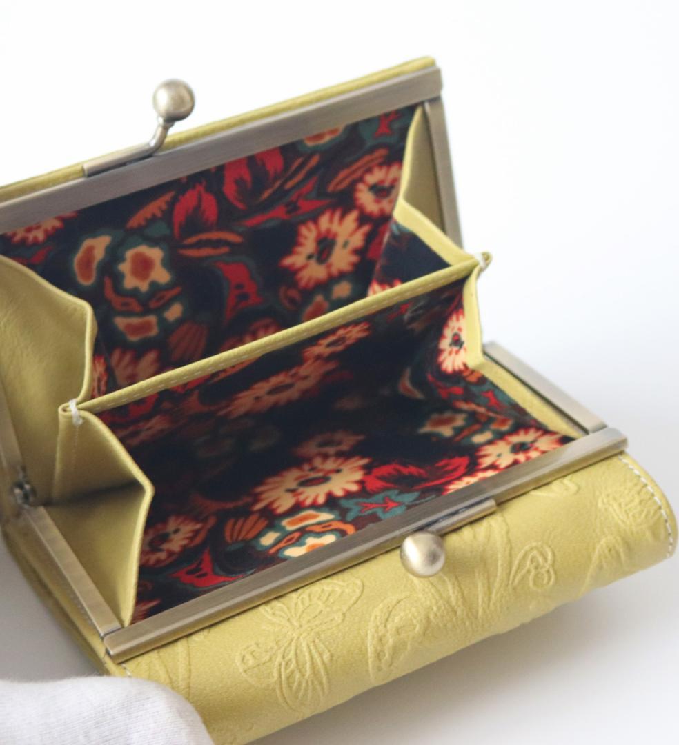 新品タグ付き【アナスイ】バタフライ ダンス 口金 がま口二つ折り財布