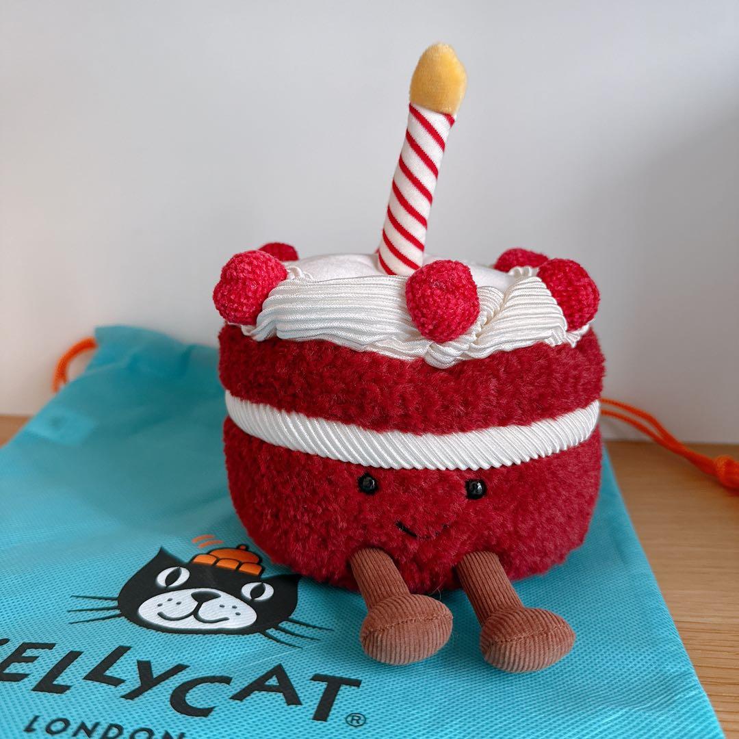  ジェリーキャット チェリー ケーキ ぬいぐるみ　デザート