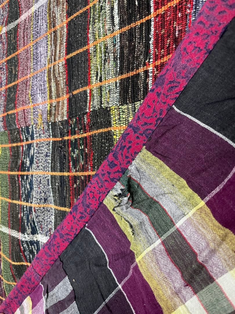 Japan antique 裂織 古布 ラグ カーペット こたつ上掛け 布団