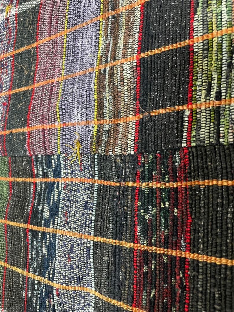 Japan antique 裂織 古布 ラグ カーペット こたつ上掛け 布団