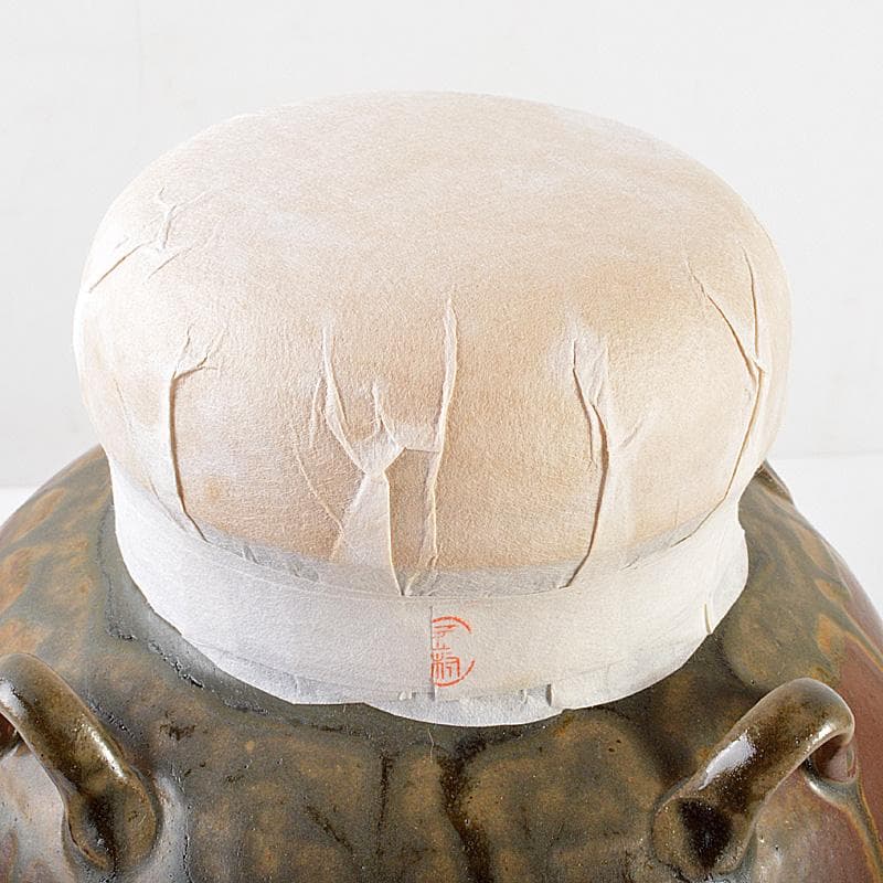 丹波焼　信水窯　市野克明　飾壷　口覆・飾紐付　共箱　M R5667C