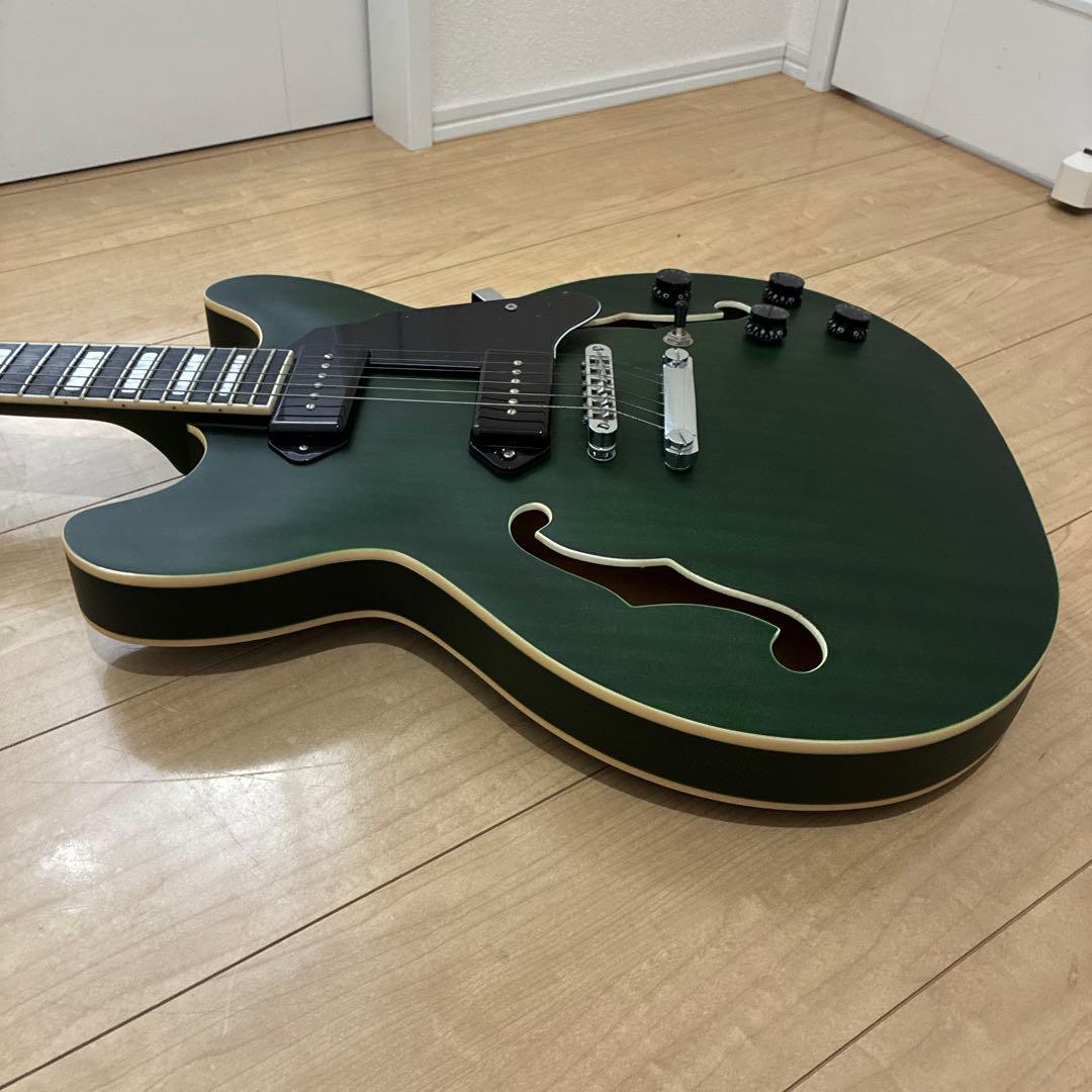プレイテック　SA20 Green セミアコースティックギター　グリーン