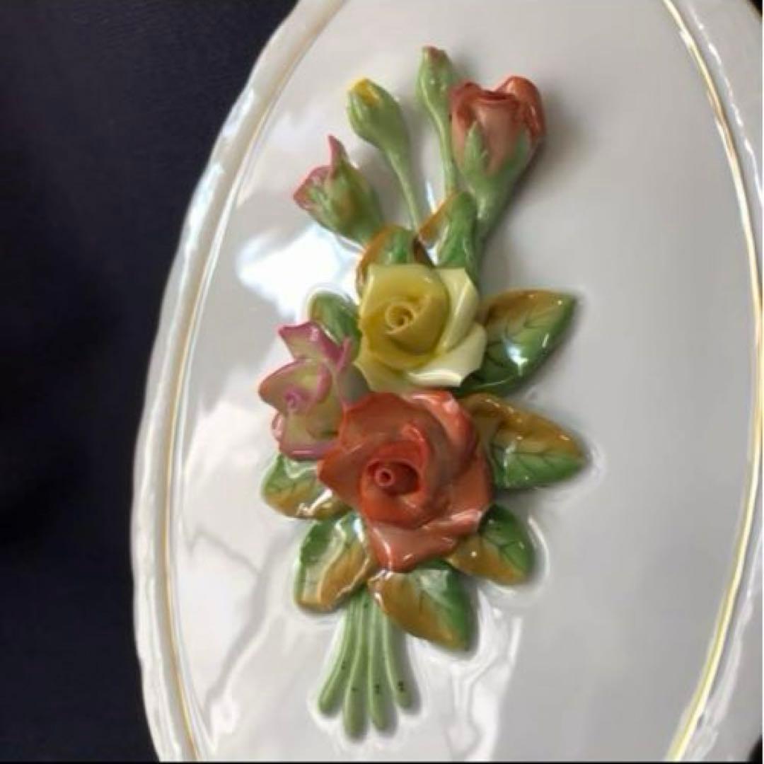 ヘレンド    立体陶板 プラーク 希少　薔薇