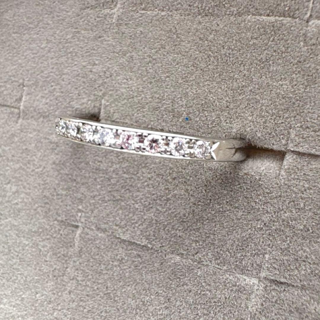 【美品】4℃ Pt950 ダイヤモンド リング ハーフエタニティ　10.5号