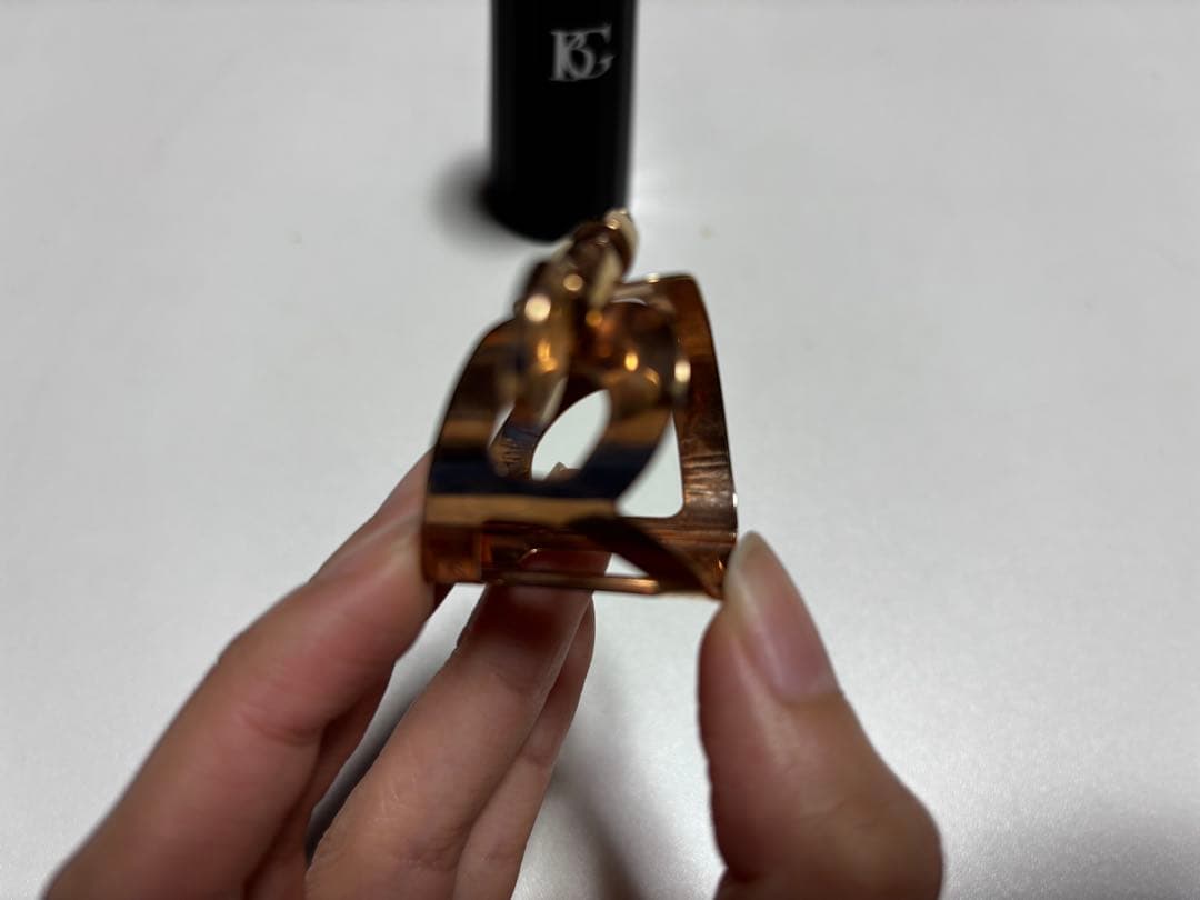 BG ピンクゴールド アルトサックスリガチャー