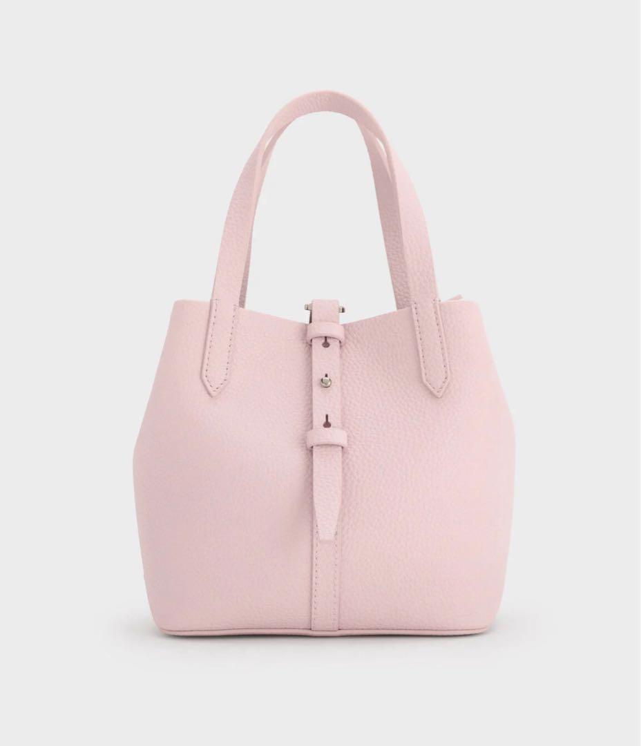 Beryl ベリル リサイクルレザーバケツバッグ ピンク