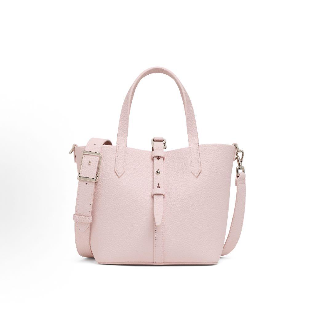 Beryl ベリル リサイクルレザーバケツバッグ ピンク