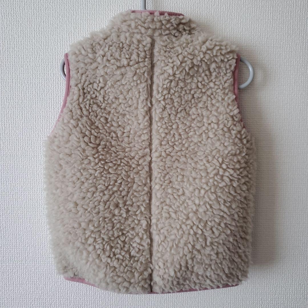 美品★パタゴニア　2t　フリースベスト　ピンク　90㎝相当　姉妹お揃い