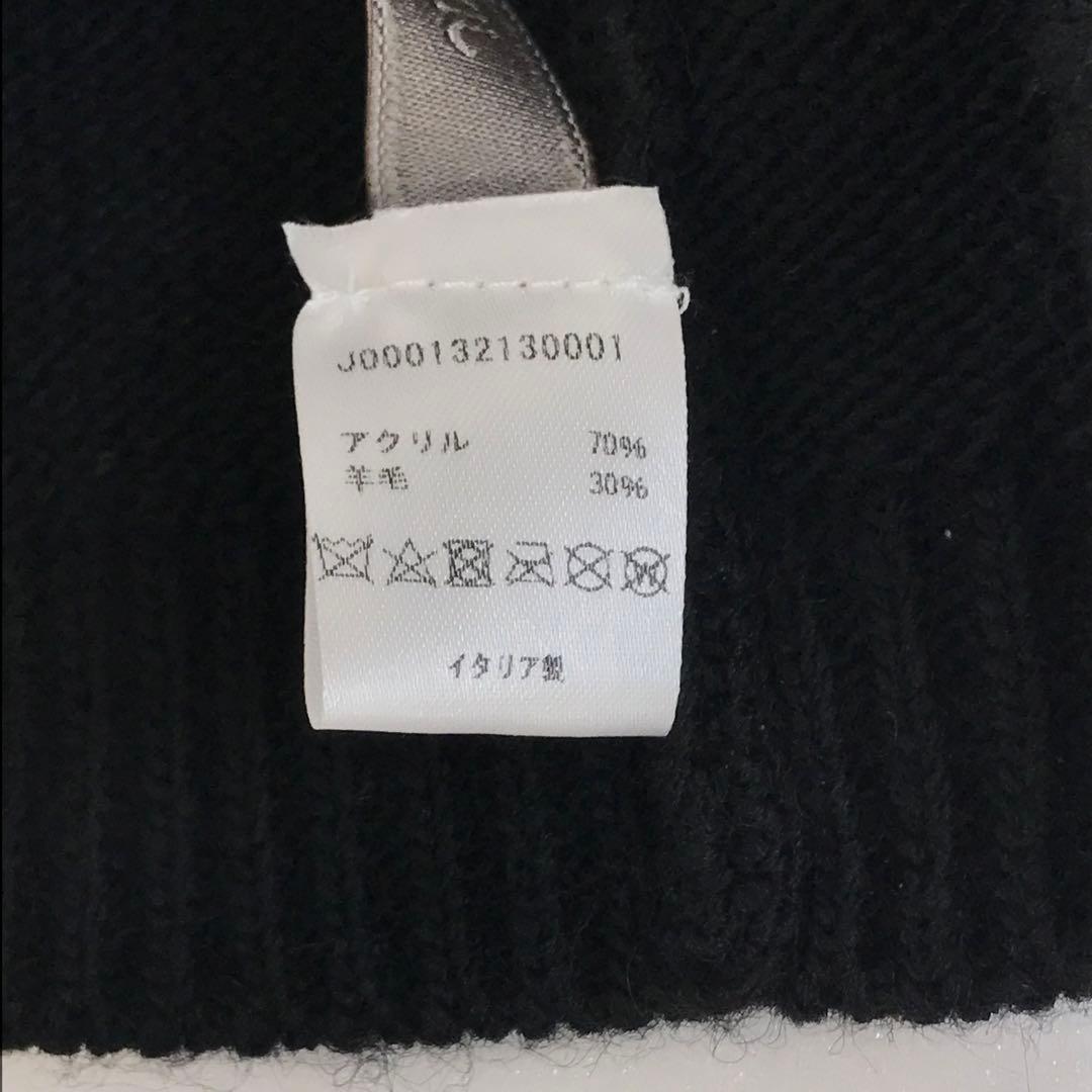 【未使用級】JIMMY CHOO ジミーチュウ ニット帽 ビーニー ニット 黒