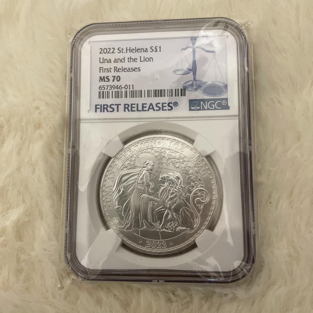 ☆ウナとライオン☆ NGC最高鑑定 MS70 2022 ファーストリリース 銀貨
