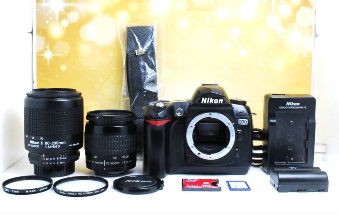 NIKON　D70　ダブルレンズ⚡️初心者⚡️ニコン⚡️一眼レフ⚡️望遠