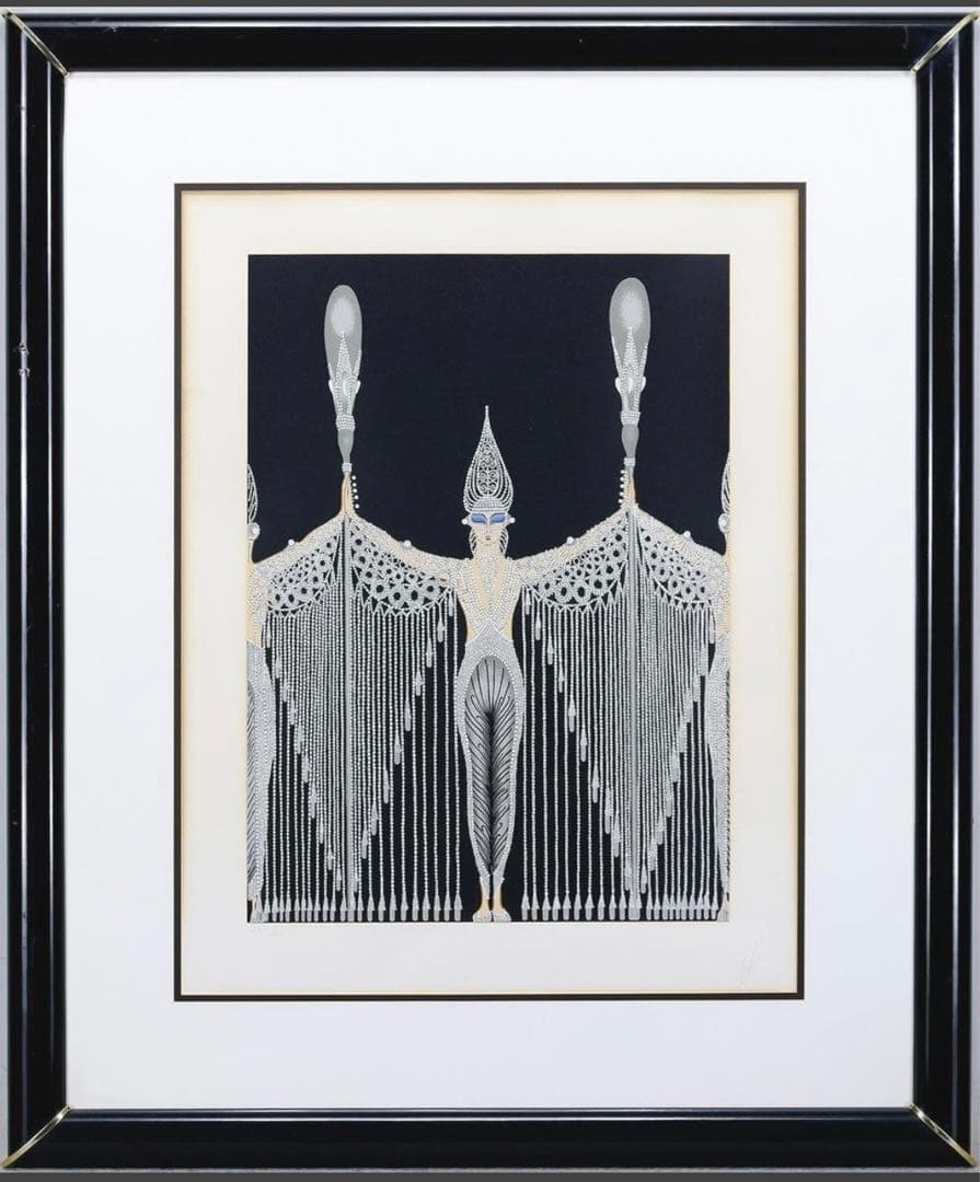 エルテ「Les Bijoux de Perles」シルクスクリーン 直筆サイン