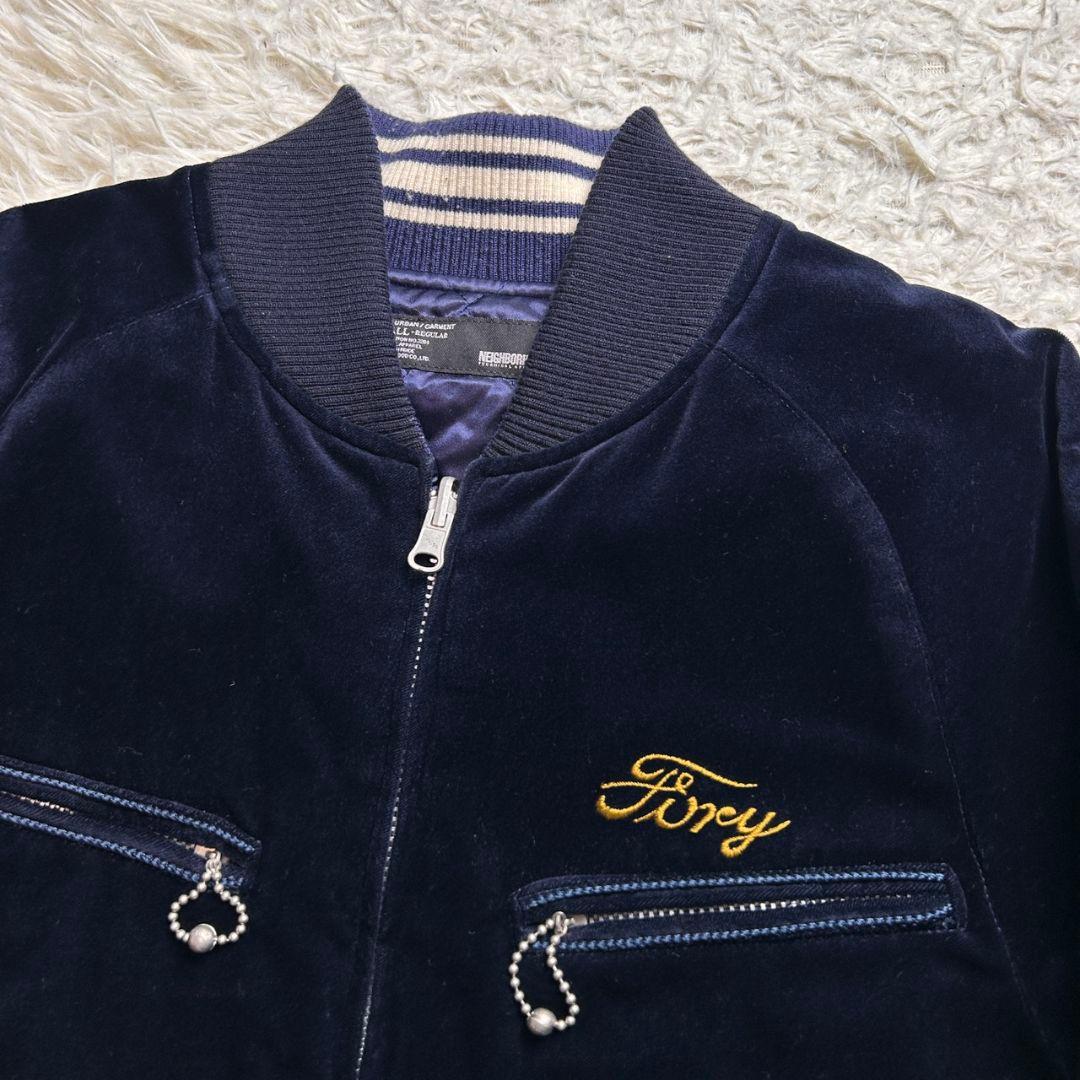 Neighborhood ベロア 刺繍 リバーシブル スーベニア ジャケット
