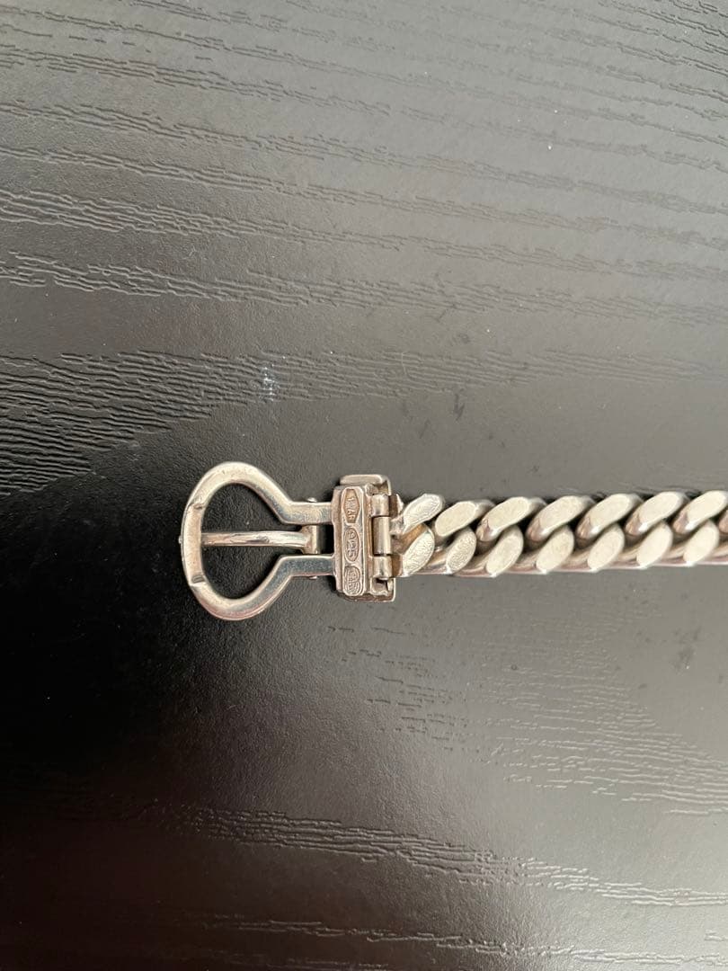 【エルメス似】UnoAErre 70sヴィンテージ　シルバーブレスレット