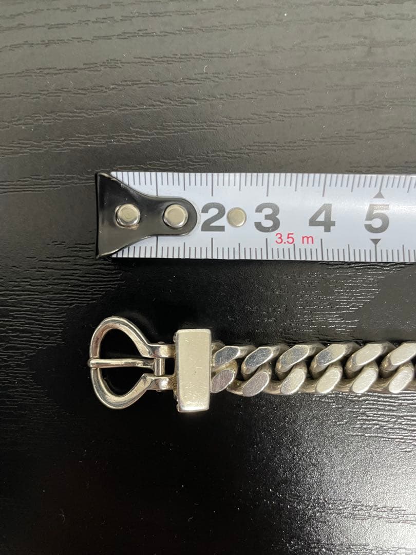 【エルメス似】UnoAErre 70sヴィンテージ　シルバーブレスレット